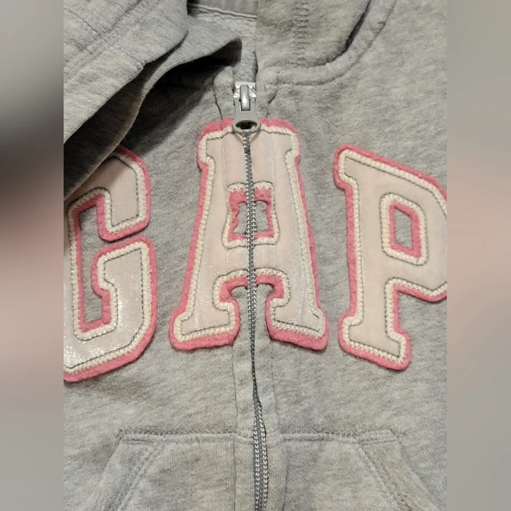 Baby Gap Gray and Pink 3t Hoodie
